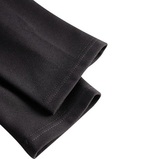 Marina | Vestido negro refinado con cinturón y cuello mandarín