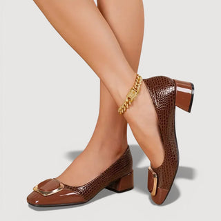 Livana – Tacones Bloque Croco