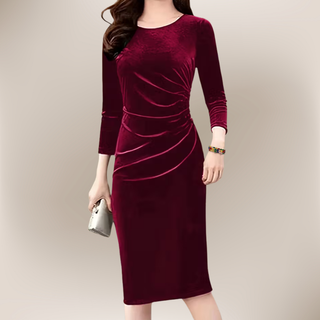 Elvira™ | Vestido de Terciopelo Ajustado