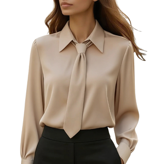 Dames Getailleerd Blouse – Met Knopen, Geschikt voor Werk en Dagelijks Gebruik