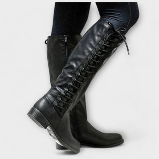 Paula | Botines De Cuero Con Cordones Elegantes Urbanos