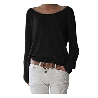 Wijd Uitlopende Hals Dames Top – Casual Comfortabele Stijl voor Elke Gelegenheid