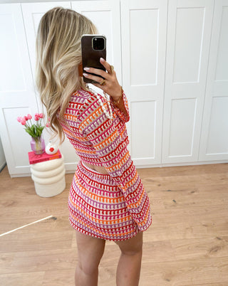 Nora - Trendy Twee-Delige Set met Crop Top en Hoge Taille Minirok