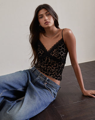Giorgine - Sensuele Camisole met Luipaardprint