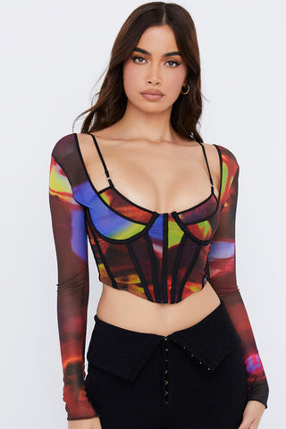 Helisanne - Artistiek Mesh Corsettop