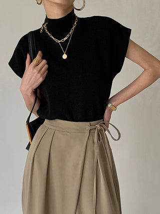 Ismara - Elegante Top met Hoge Kraag