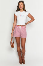 Brad Red Stripe Boxer Shorts