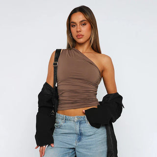 Danique - One-Shoulder Tanktop met Blote Rug