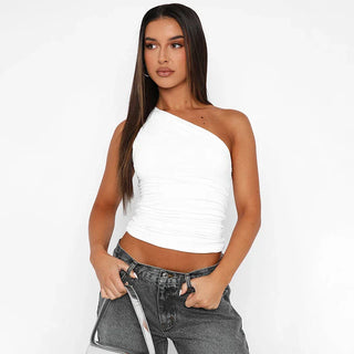 Danique - One-Shoulder Tanktop met Blote Rug