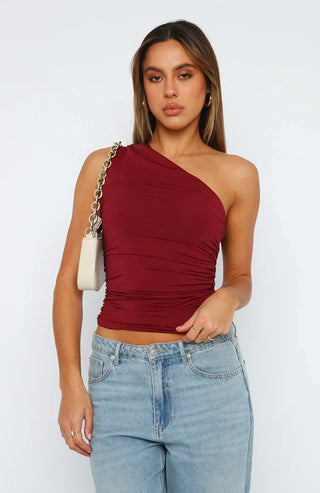 Imaya - Gedraaide One-Shoulder Top