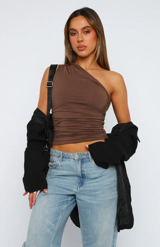 Imaya - Gedraaide One-Shoulder Top