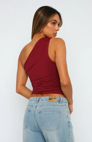 Imaya - Gedraaide One-Shoulder Top