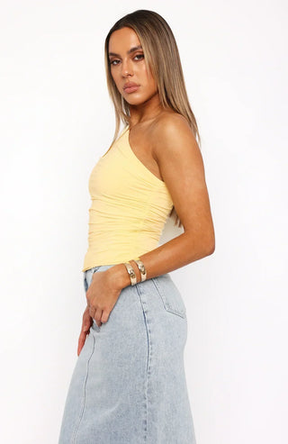 Imaya - Gedraaide One-Shoulder Top