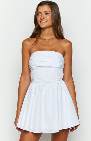 Minivestido sin tirantes de Declynn White