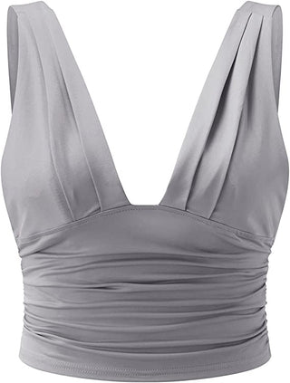 Giselle - Stijlvolle V-hals Mouwloze Top