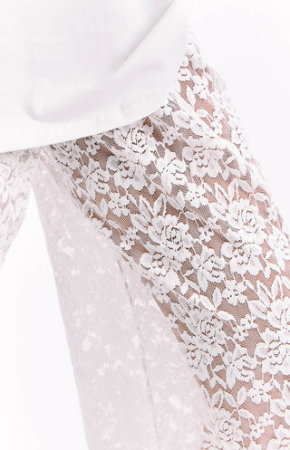 Pantalones de encaje blanco de Jev