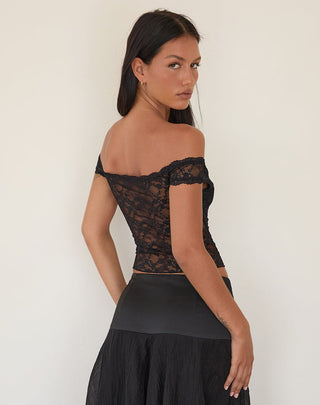 Helisanne - Sensuele Kanten Off-Shoulder Korset Top
