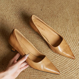 Anok Tacones Altos de Cuero Auténtico