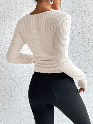 Claudina - Elegant T-shirt met Vierkante Hals
