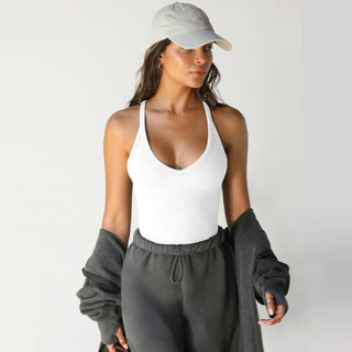 Gwen - Witte Racerback Tanktop