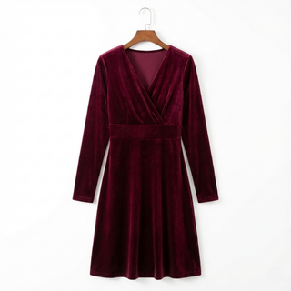 Tina™ | Vestido de Terciopelo Elegante y Cómodo
