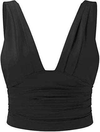 Giselle - Stijlvolle V-hals Mouwloze Top
