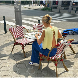 Luna - Mouwloze Gebreide Top met Open Rug en Striksluiting