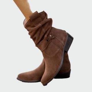 Eva | Botas Casuales de Gamuza Suave Con Detalle Moderno