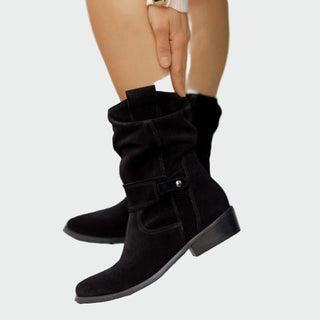 Eva | Botas Casuales de Gamuza Suave Con Detalle Moderno