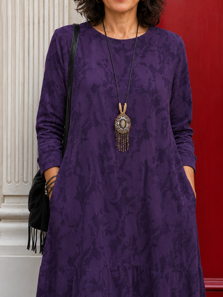Valentina | Vestido Púrpura Elegante de Invierno