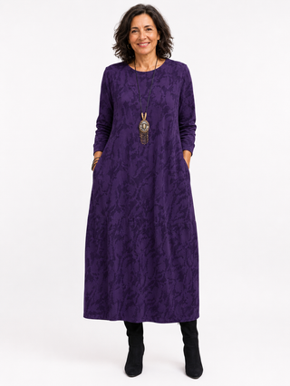 Valentina | Vestido Púrpura Elegante de Invierno