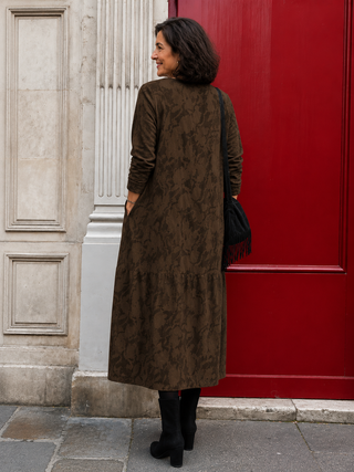 Valentina | Vestido Marrón Elegante de Invierno
