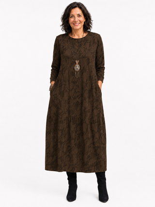 Valentina | Vestido Marrón Elegante de Invierno