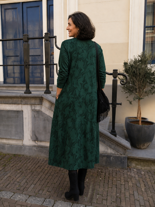 Valentina | Vestido Verde Elegante de Invierno