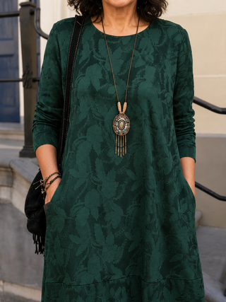 Valentina | Vestido Verde Elegante de Invierno