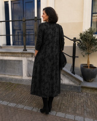 Valentina | Vestido Negro Elegante de Invierno