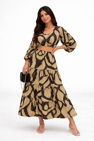 Skye | Conjunto de lino estampado